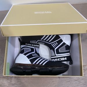 Michael Kors Women's Kendra Stretch Knit Sock Sneaker Bootie